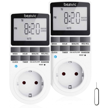 2x programator czasowy cyfrowy do gniazdka 230V